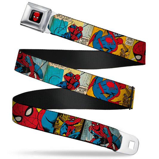 Spider-Man Full Color Seatbelt Belt - Spider-Man Comic Strip Webbing