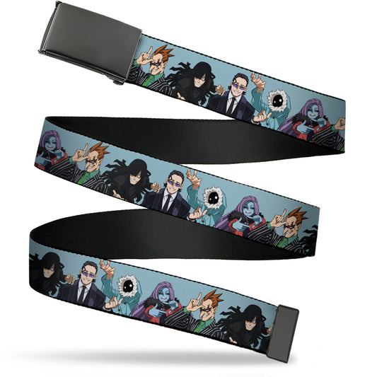Web Belt Clamp Buckle - My Hero Academia Five Meta Liberation Army Villains Blue Webbing