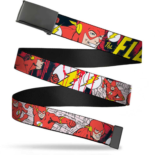 Chrome Buckle Web Belt - The Flash in Action Webbing