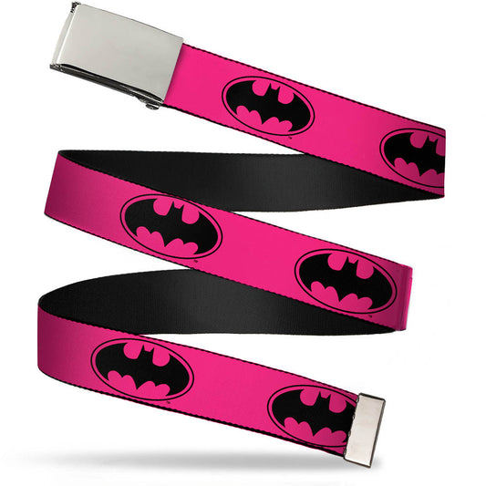 Blank Chrome BO Buckle - Bat Signal-3 Fuchsia Black Fuchsia Webbing