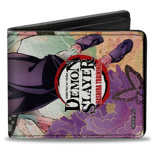 Bi-Fold Wallet - DEMON SLAYER Shinobu Kocho Butterfly Pose and Title Logo