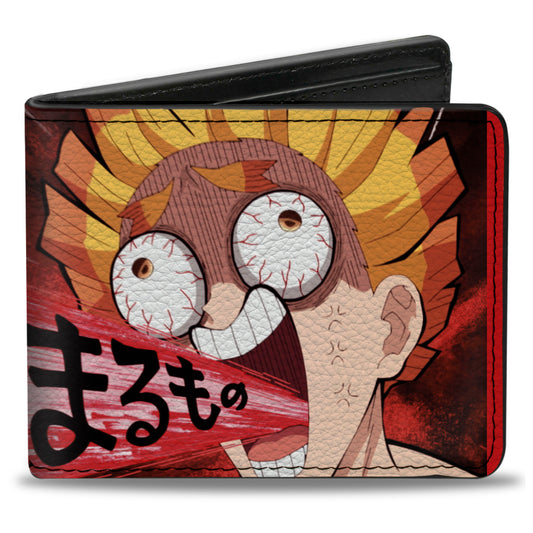 Bi-Fold Wallet - DEMON SLAYER Zenitsu Agatsuma Shouting Pose and Title Logo Reds