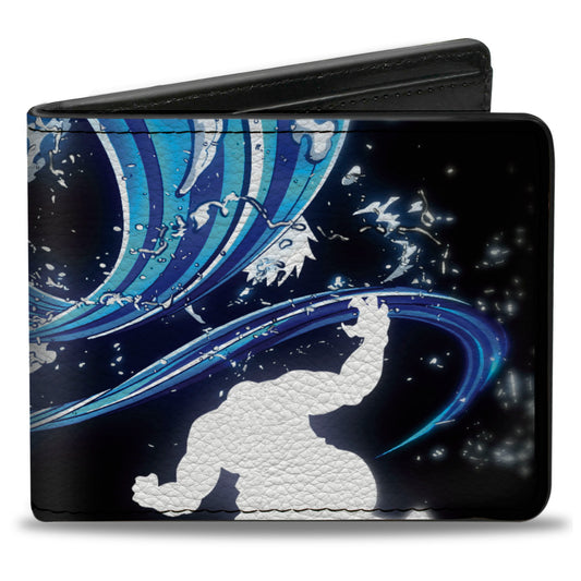 Bi-Fold Wallet - DEMON SLAYER Water Breathing Scene Black/Blues/White