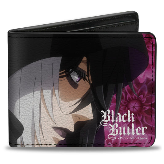 Bi-Fold Wallet - Black Butler Gregory Violet Dahlia Pose and Face Purples