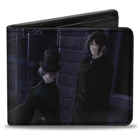 Bi-Fold Wallet - Black Butler Ciel and Sebastian Weston College Scene Blues