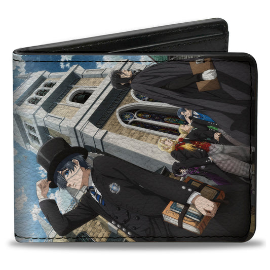 Bi-Fold Wallet - Black Butler Ciel and Sebastian Weston College House Heads Scene