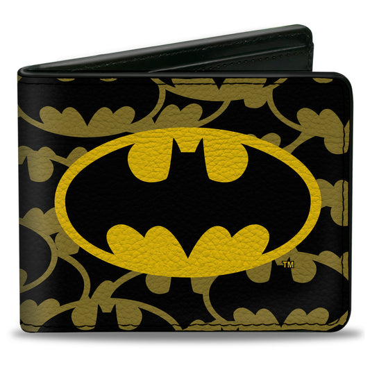 Bi-Fold Wallet - Batman Logo Centered/Stacked Logos