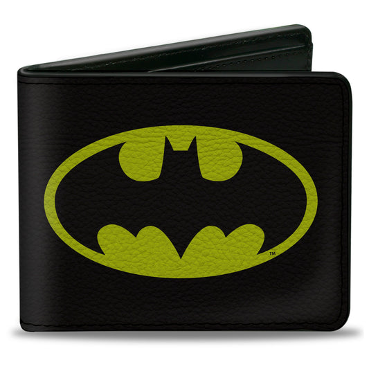Bi-Fold  Wallet - Batman Bat Signal Logo Black/Yellow/Black