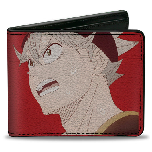 Bi-Fold Wallet - Black Clover Asta Sweating Pose Red