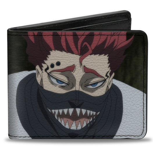 Bi-Fold Wallet - BLACK CLOVER Zora and Asta Faces and Title Logo Black
