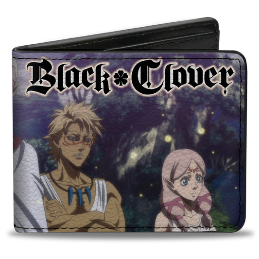 Bi-Fold Wallet - BLACK CLOVER Eye of the Midnight Sun Elysia Elf Group Scene and Title Logo
