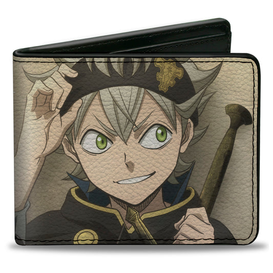 Bi-Fold Wallet - Black Clover Asta Sideways Look Pose Tans