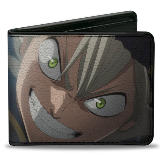 Bi-Fold Wallet - BLACK CLOVER Asta Face Close-Up and Title Logo