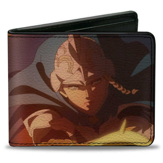 Bi-Fold Wallet - BLACK CLOVER Charlotte Roselei Action Pose and Title Logo