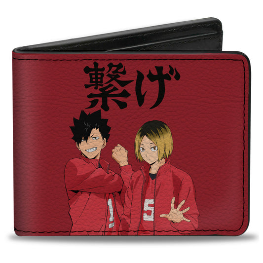 Bi-Fold Wallet - HAIKYU Nekoma High School Kozume and Kuroo CONNECT Pose Red