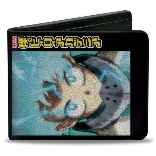 Bi-Fold Wallet - My Hero Academia Tomura Shigaraki and Izuku Midoriya Pose Blocks  and title Logo
