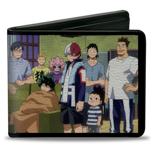 Bi-Fold Wallet - MY HERO ACADEMIA Class 1A Family Scene and Title Logo Black