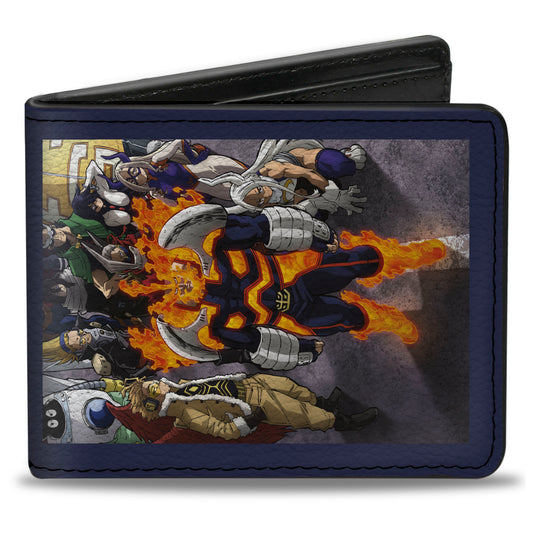 Bi-Fold Wallet - MY HERO ACADEMIA Season 6 Teaser Pose and Title Logo Purple
