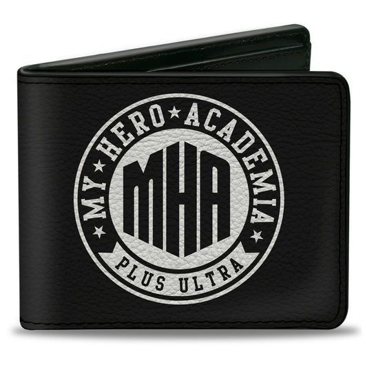 Bi-Fold Wallet - MY HERO ACADEMIA PLUS ULTRA Round Logo Black/White