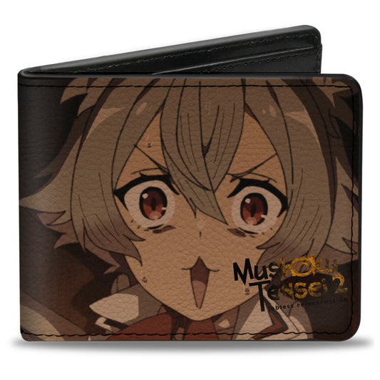 Bi-Fold Wallet - Mushoku Tensei Pursena Adollia and Linia Dedoldia Faces Close-Up