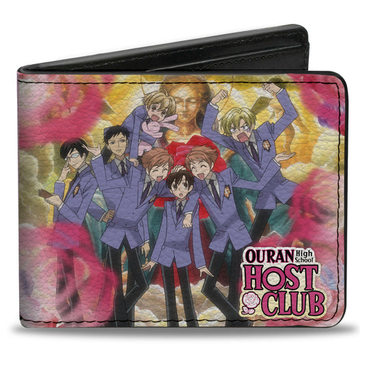 Bi-Fold Wallet - OURAN HIGH SCHOOL HOST CLUB Character Group Poses Pinks