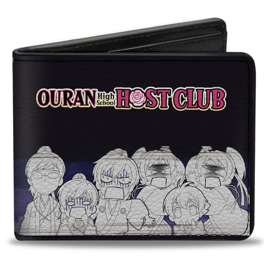Bi-Fold Wallet - OURAN HIGH SCHOOL HOST CLUB Character Group Poses Black
