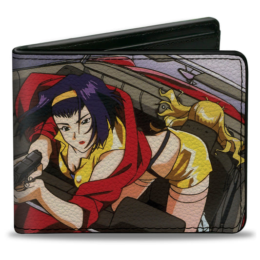 Bi-Fold Wallet - COWBOY BEBOP Faye Valentine Shooting Scene and Title Logo