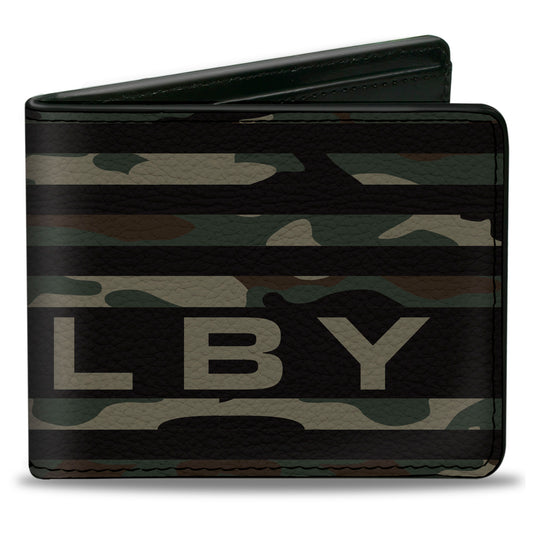Bi-Fold Wallet - Carroll Shelby SHELBY Stretch Americana Camo Olive Black