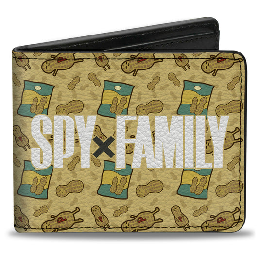 Bi-Fold Wallet - Spy x Family Peanuts Scattered and Title Logo Yellows