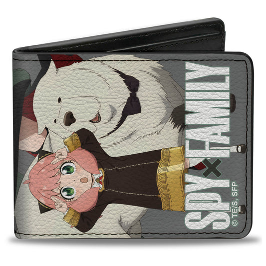Bi-Fold Wallet - SPY x FAMILY Forger Family with Bondo Action Pose Gray/White