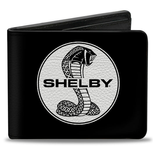 Bi-Fold Wallet - SHELBY Tiffany Split + Signature Black White