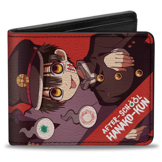 Bi-Fold Wallet - AFTER-SCHOOL HANAKO-KUN Hanako Poses and Title Logo Red