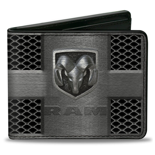 Bi-Fold Wallet - RAM Logo Grill Silvers Black