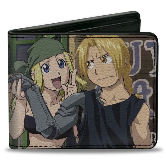 Bi-Fold Wallet - Fullmetal Alchemist Brotherhood Edward and Winry Group Porch Scene
