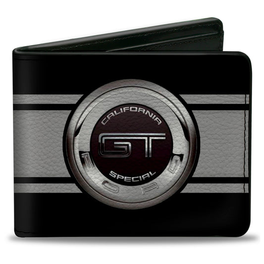 Bi-Fold Wallet - FORD GT CALIFORNIA SPECIAL Emblem Stripe Black Gray Silvers