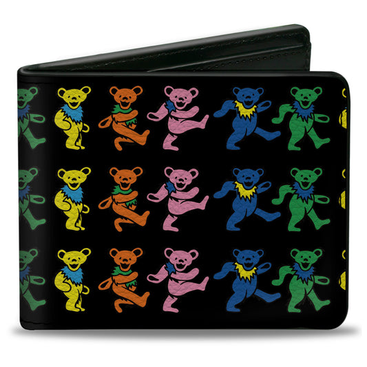 Bi-Fold Wallet - Dancing Bears Black Multi Color