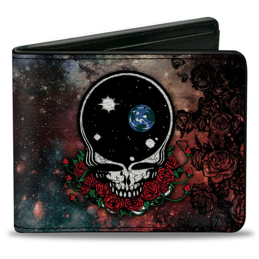 Bi-Fold Wallet - Space Your Face + Skull & Roses Galaxy