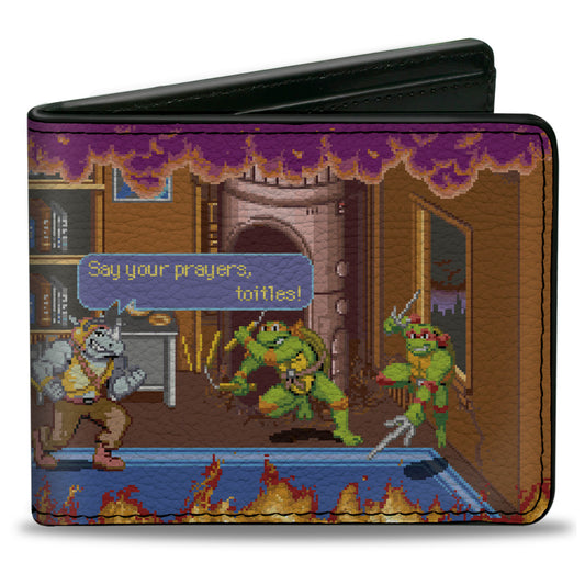 Bi-Fold Wallet - Teenage Mutant Ninja Turtles Battle Rocksteady Arcade Scene