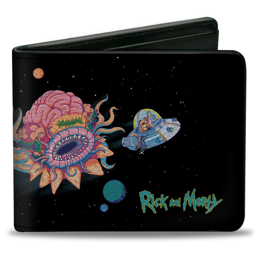 Bi-Fold Wallet - RICK AND MORTY Space Cruiser Escape Scene