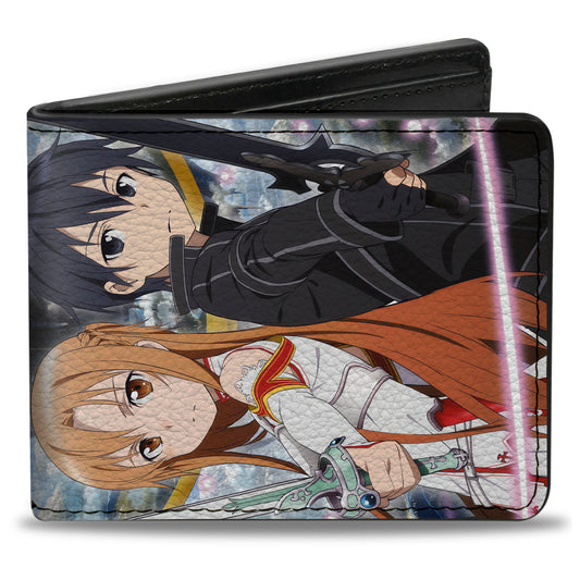 Bi-Fold Wallet - SWORD ART ONLINE Asuna and Kirito Aincrad Pose and Title Logo