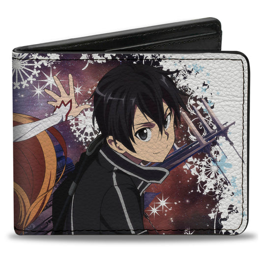 Bi-Fold Wallet - SWORD ART ONLINE Asuna and Kirito Swords Pose White