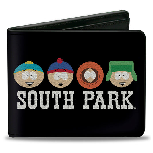 Bi-Fold Wallet - SOUTH PARK Boys Faces and Title Black/White