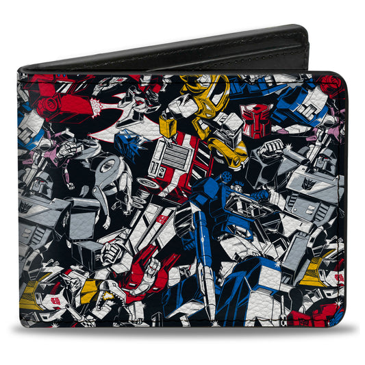 Bi-Fold Wallet - Transformers Autobot and Decepticon Robots and Alternate Modes Collage