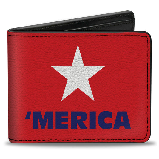 Bi-Fold Wallet - 'MERICA Star Red Blue White