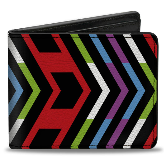 Bi-Fold Wallet - Arrows Black Multi Color
