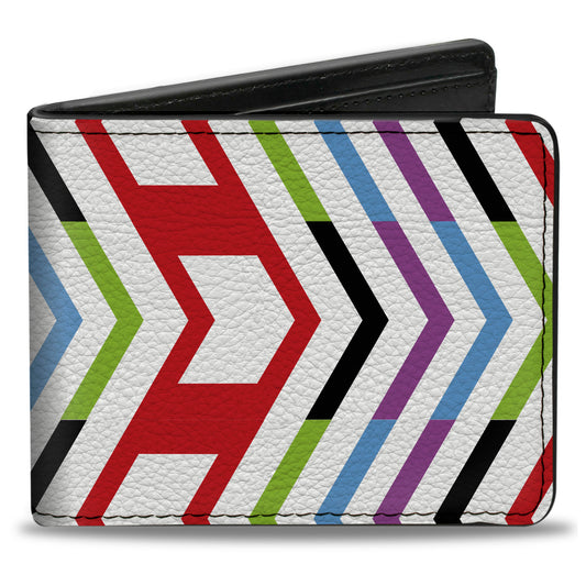 Bi-Fold Wallet - Arrows White Multi Color