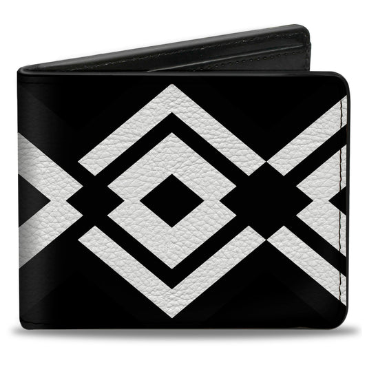 Bi-Fold Wallet - Aztec2 White Black