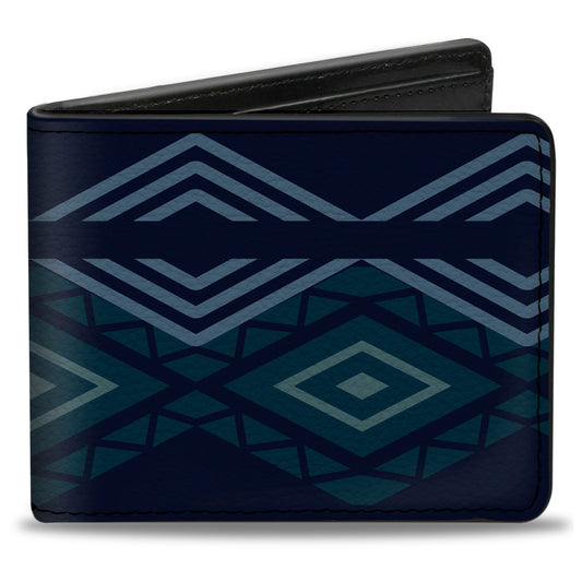Bi-Fold Wallet - Aztec3 Blues