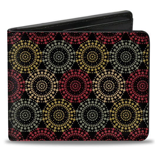 Bi-Fold Wallet - Aboriginal Black Cream Multi Color