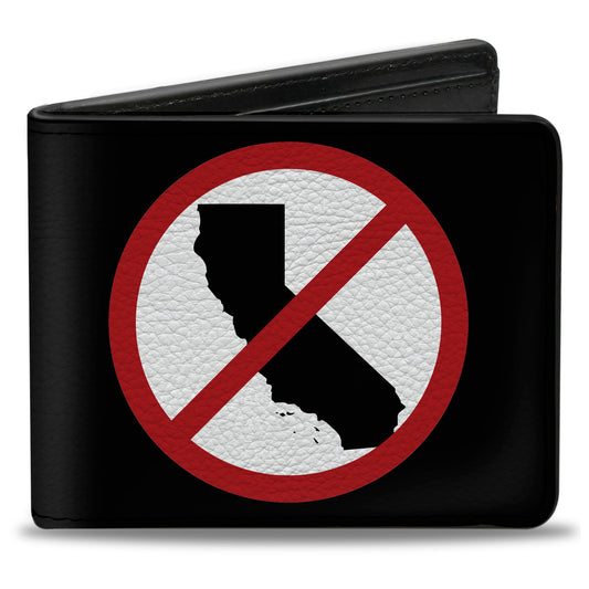 Bi-Fold Wallet - Anti-California Logo Black Red White